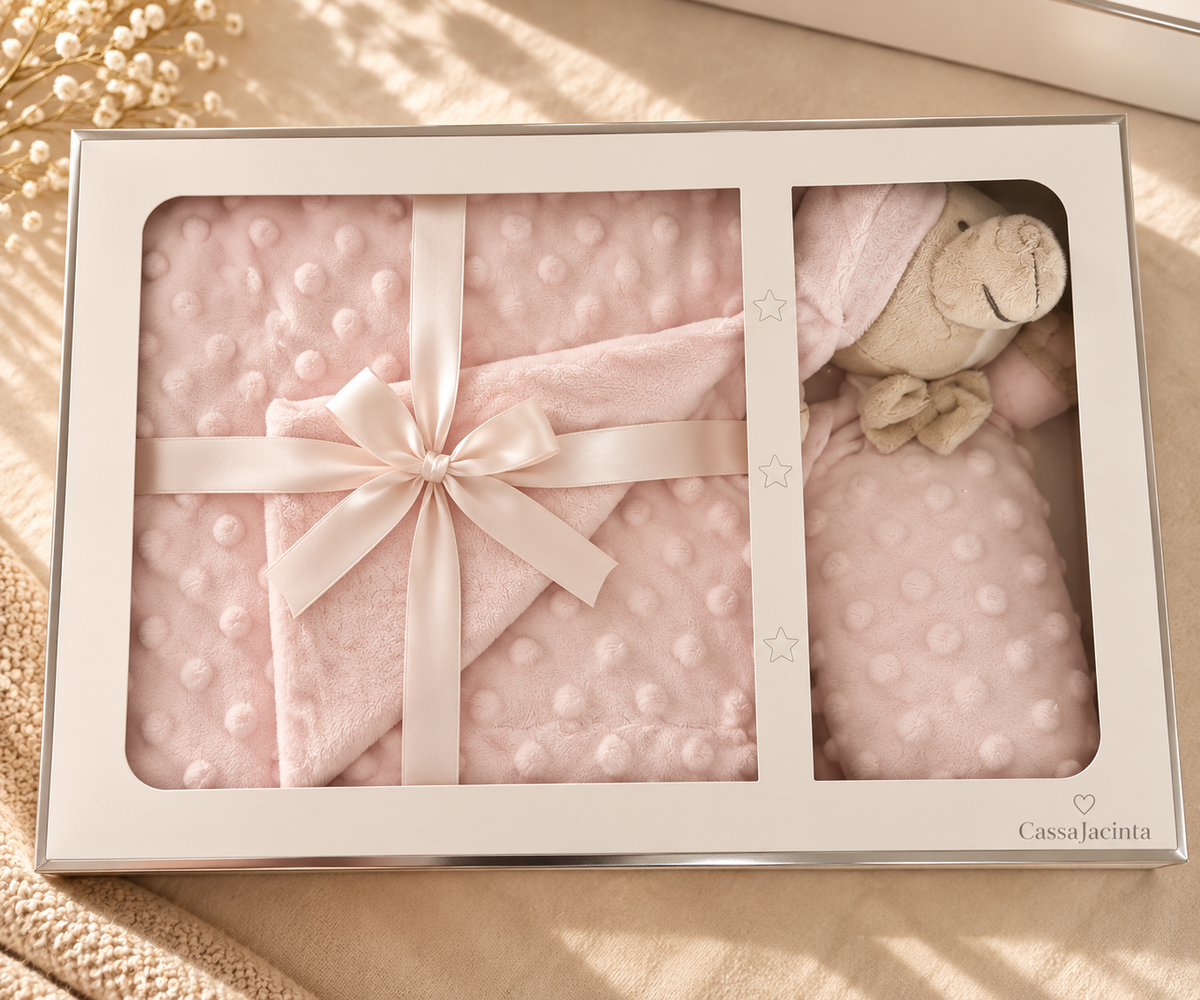 Set Dulces Sueños Rosa · Manta + Dou Dou